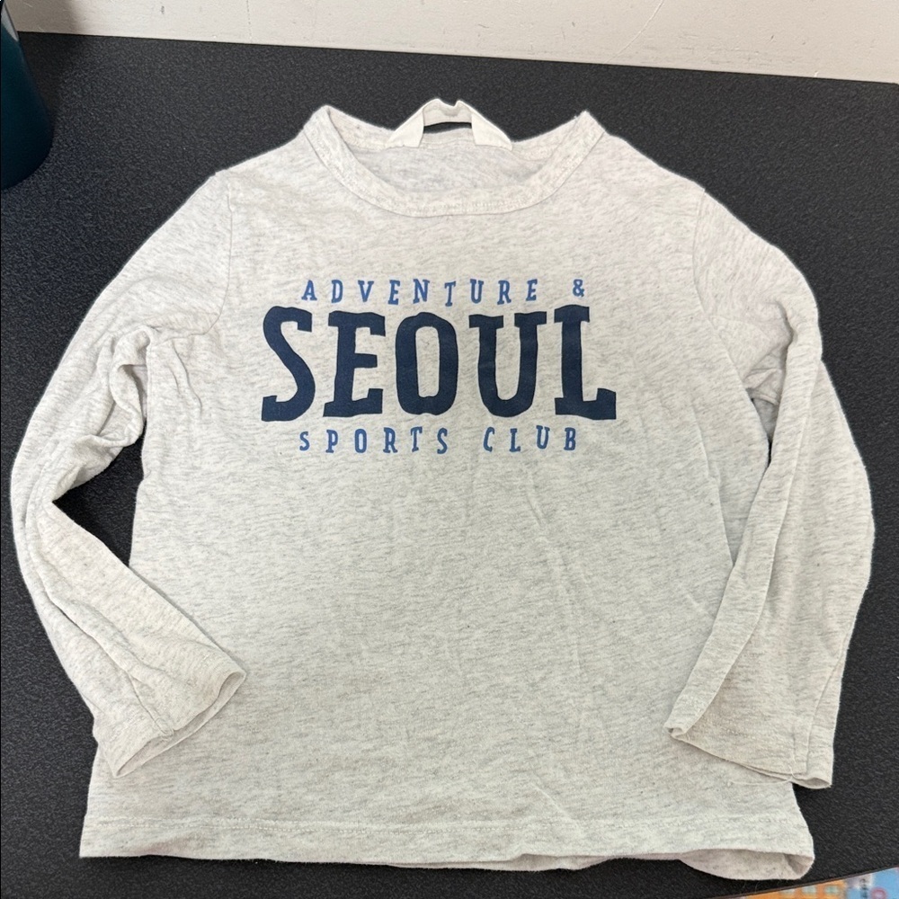 H&M Kids Gray Adventure Seoul Long Sleeve Tee